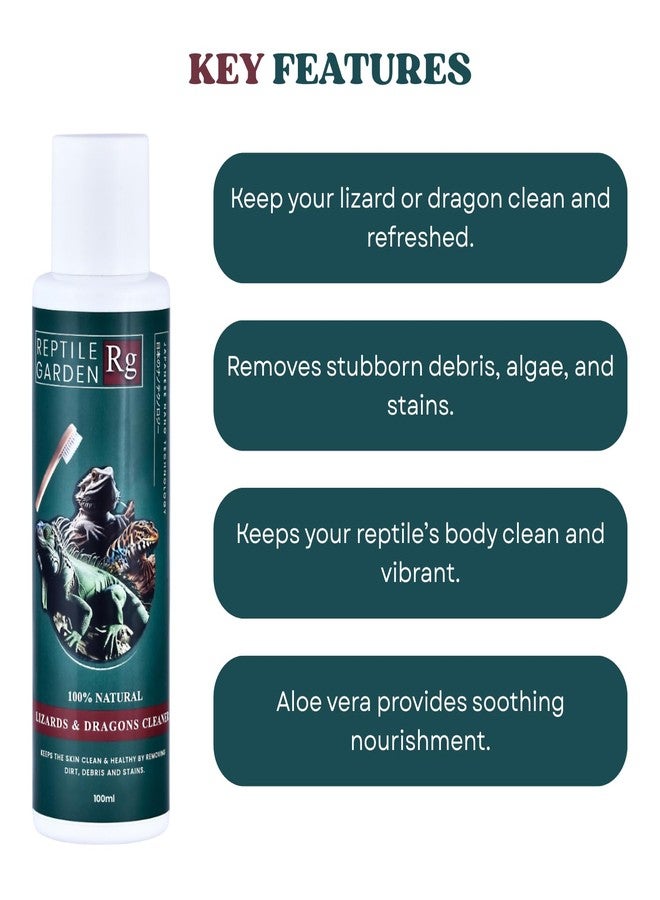 7pets Reptile Garden Lizard & Dragon Cleaner | Removes Stubborn Debris, Algae, and Stains from Your Reptile's Body (100 ml) - Image 4